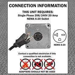 Comfort Zone CZ273 3,600-Watt/240-Volt Hard-Wired Portable Industrial Heater, NEMA 6-20R Receptacle, Steel Body With Adjustable Tilt Angle, Adjustable Thermostat, & Overheat Protection 13 Comfort Zone CZ273 3,600-Watt/240-Volt Hard-Wired Portable Industrial Heater, NEMA 6-20R Receptacle, Steel Body With Adjustable Tilt Angle, Adjustable Thermostat, & Overheat Protection -Heaters Sales Store 513i28q7CaL