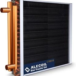 ALECOIL18x18 Water To Air Heat Exchanger 1“ Copper Ports Hot Water Coil For Outdoor Wood Furnaces, Forced Air Heating, Residential Heating And Cooling -Heaters Sales Store 514w51ThyL. AC