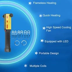 Magnetic Induction Heater Kit, 1800W 150A 86-100KPa Automotive Flameless Heat Induction Tool, 8 Coil Induction Coil Heater Bolt Removal Tool With Box For Rusty Screw Removing (US Plug 110V 200W) -Heaters Sales Store 515Mj9KNbZL