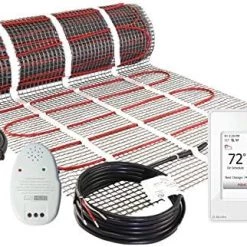 LuxHeat 30 Sqft Mat Kit (120v) Electric Radiant Floor Heating System For Under Tile & Laminate. Underfloor Heating Kit Includes Heat Mat, Alarm & OJ Microline WiFi Programmable Thermostat With GFCI 28 LuxHeat 30 Sqft Mat Kit (120v) Electric Radiant Floor Heating System For Under Tile & Laminate. Underfloor Heating Kit Includes Heat Mat, Alarm & OJ Microline WiFi Programmable Thermostat With GFCI -Heaters Sales Store 516S3Toga0L. AC 5