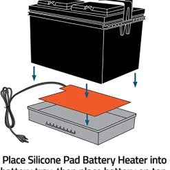 Zerostart 3400038 Silicone Pad Battery Heater, 20½" (52 Cm) X 13" (33 Cm) | CSA Approved | 120 Volts | 180 Watts -Heaters Sales Store 516atuHEDqL