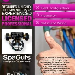 Spaguts 25-150-0003 T-Style Universal Bath Heater Kit, 1.5KW 110V, 7x1.5 Inches, With Built-in Pressure Switch -Heaters Sales Store 51FhHxFEcYL