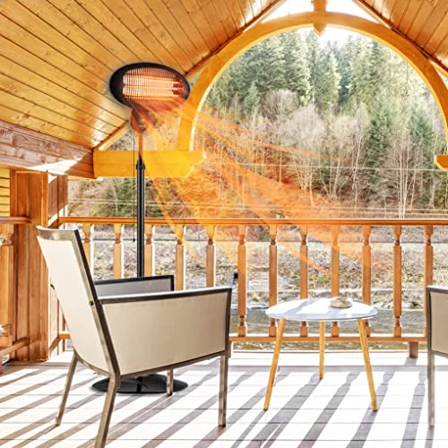 DONYER POWER Retractable Electric Quartz Heater With Protection System Waterproof,Outdoor/Indoor 1500W,Garden Patio, Easy Assembly 4 DONYER POWER Retractable Electric Quartz Heater With Protection System Waterproof,Outdoor/Indoor 1500W,Garden Patio, Easy Assembly - Image 2