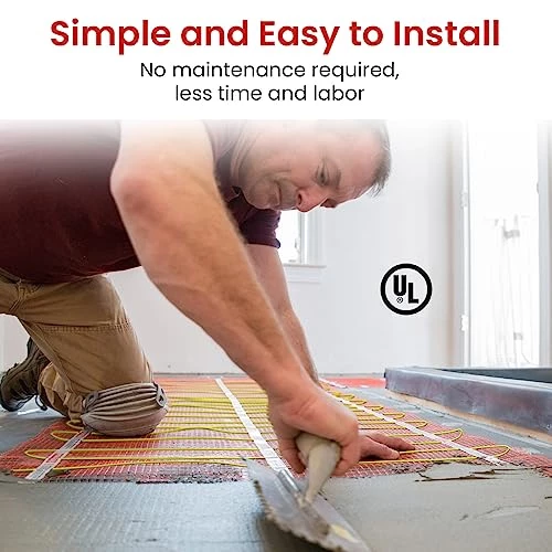 10 Sqft HEATIT Warmmat Electric Radiant Self-adhesive Floor Heat Heating System 5 10 Sqft HEATIT Warmmat Electric Radiant Self-adhesive Floor Heat Heating System - Image 3