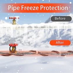 HEATIT PLSR High-Performance Self-Regulating Heating Cable Frost Protection For Water Pipes And Snow Melting On Roofs - 10w/ft Power - Premium Quality For Commercial And Industrial Use 24ft 208V-277V -Heaters Sales Store 51Nf1BjNoqL