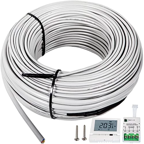 VEVOR Floor Heating Cable,540W 120V Floor Tile Heat Cable,141.1 FT Long,42.7 Sqft,with Convenient Temperature Control Panel,No Noise Or Radiation 3 VEVOR Floor Heating Cable,540W 120V Floor Tile Heat Cable,141.1 FT Long,42.7 Sqft,with Convenient Temperature Control Panel,No Noise Or Radiation