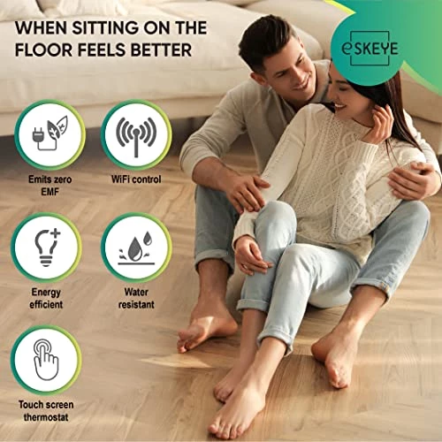 ESKEYE Electric Floor Heating System - 7-Day Home Radiant Floor Heating System For Tile, Wood, Laminate Floors - Accessories Included - 9.8ft Power Cable, 35-sq.ft Heated Floor Mat 6 ESKEYE Electric Floor Heating System - 7-Day Home Radiant Floor Heating System For Tile, Wood, Laminate Floors - Accessories Included - 9.8ft Power Cable, 35-sq.ft Heated Floor Mat - Image 4