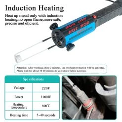 Pakowin Magnetic Induction Heater Kit - 1200W 110V Automotive Flameless Heat Tool With 10 Coils, Hand Held Bolt Removal Tool -Heaters Sales Store 51SGCJ8M0GL
