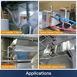 ALECOIL18x18 Water To Air Heat Exchanger 1“ Copper Ports Hot Water Coil For Outdoor Wood Furnaces, Forced Air Heating, Residential Heating And Cooling -Heaters Sales Store 51SGW3wOLWL 1