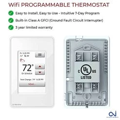 LuxHeat 30 Sqft Mat Kit (120v) Electric Radiant Floor Heating System For Under Tile & Laminate. Underfloor Heating Kit Includes Heat Mat, Alarm & OJ Microline WiFi Programmable Thermostat With GFCI 20 LuxHeat 30 Sqft Mat Kit (120v) Electric Radiant Floor Heating System For Under Tile & Laminate. Underfloor Heating Kit Includes Heat Mat, Alarm & OJ Microline WiFi Programmable Thermostat With GFCI -Heaters Sales Store 51UYf9oAJHL