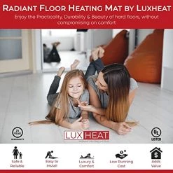 LuxHeat 15 Sqft Mat Kit, 120v Electric Radiant Floor Heating System For Under Tile, Stone And Laminate. Kit Includes Alarm, Heated Floor Mat, OJ Microline Programmable Thermostat With GFCI & Sensor
