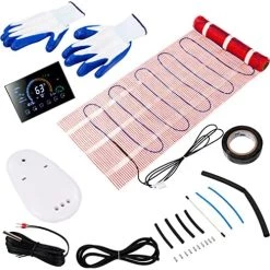 ESKEYE Electric Floor Heating System - 7-Day Home Radiant Floor Heating System For Tile, Wood, Laminate Floors - Accessories Included - 9.8ft Power Cable, 35-sq.ft Heated Floor Mat 18 ESKEYE Electric Floor Heating System - 7-Day Home Radiant Floor Heating System For Tile, Wood, Laminate Floors - Accessories Included - 9.8ft Power Cable, 35-sq.ft Heated Floor Mat -Heaters Sales Store 51WtfZFfhL. AC