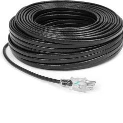 Heat Tape, Deicing Heating Cable,Pipe (Metal And Plastic) Freeze Protected Water Pipe Heating Cable, Self Regulating Temperature, With Mounting Buckle, 120V 8W/ft(3FT)