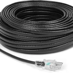 Heat Tape, Deicing Heating Cable,Pipe (Metal And Plastic) Freeze Protected Water Pipe Heating Cable, Self Regulating Temperature, With Mounting Buckle, 120V 8W/ft(3FT) -Heaters Sales Store 51YwfBFG40L. AC 1