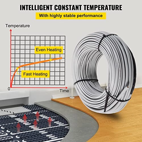 VEVOR Floor Heating Cable,540W 120V Floor Tile Heat Cable,141.1 FT Long,42.7 Sqft,with Convenient Temperature Control Panel,No Noise Or Radiation 5 VEVOR Floor Heating Cable,540W 120V Floor Tile Heat Cable,141.1 FT Long,42.7 Sqft,with Convenient Temperature Control Panel,No Noise Or Radiation - Image 3