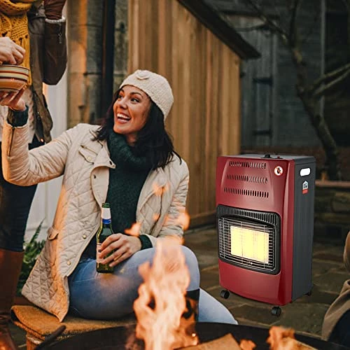 Vivicreate Patio Heater, Gas Heater, Propane Gas Heater, Outdoor Heater, Garage Heater, Work Heater (Red) 4 Vivicreate Patio Heater, Gas Heater, Propane Gas Heater, Outdoor Heater, Garage Heater, Work Heater (Red) - Image 2