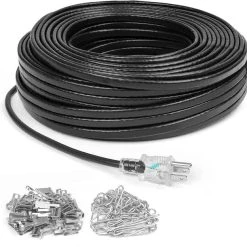 Heat Tape, Deicing Heating Cable,Pipe (Metal And Plastic) Freeze Protected Water Pipe Heating Cable, Self Regulating Temperature, With Mounting Buckle, 120V 8W/ft(3FT) -Heaters Sales Store 51bHmiVNw3L. AC