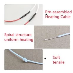 Nob.Yi 12V Pre-assembled Heating Cable Low Voltage Carbon Fiber Heating Wire For DIY Steering Wheel Heating,Self Made Warmer Incubator,Seat Heater (8ft), White 11 Nob.Yi 12V Pre-assembled Heating Cable Low Voltage Carbon Fiber Heating Wire For DIY Steering Wheel Heating,Self Made Warmer Incubator,Seat Heater (8ft), White -Heaters Sales Store 51ecaHmhc1L