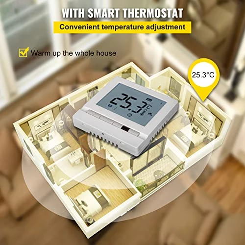 VEVOR Floor Heating Cable,540W 120V Floor Tile Heat Cable,141.1 FT Long,42.7 Sqft,with Convenient Temperature Control Panel,No Noise Or Radiation 7 VEVOR Floor Heating Cable,540W 120V Floor Tile Heat Cable,141.1 FT Long,42.7 Sqft,with Convenient Temperature Control Panel,No Noise Or Radiation - Image 5