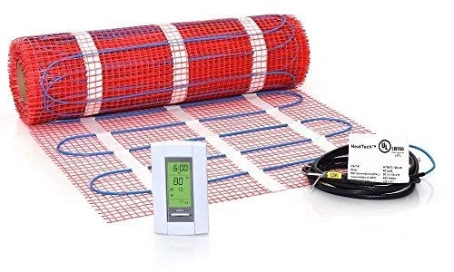 40 Sqft Mat Kit, 120V Electric Radiant Floor Heat Heating System W/Aube Programmable Floor Sensing Thermostat 3 40 Sqft Mat Kit, 120V Electric Radiant Floor Heat Heating System W/Aube Programmable Floor Sensing Thermostat