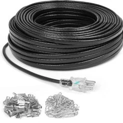Heat Tape, Deicing Heating Cable,Pipe (Metal And Plastic) Freeze Protected Water Pipe Heating Cable, Self Regulating Temperature, With Mounting Buckle, 120V 8W/ft(3FT) -Heaters Sales Store 51kU95UNsML. AC