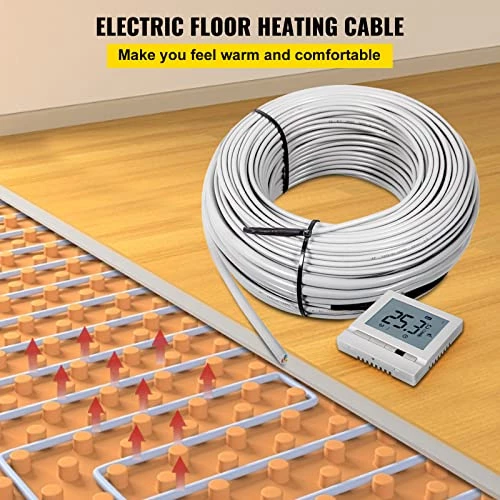VEVOR Floor Heating Cable,540W 120V Floor Tile Heat Cable,141.1 FT Long,42.7 Sqft,with Convenient Temperature Control Panel,No Noise Or Radiation 4 VEVOR Floor Heating Cable,540W 120V Floor Tile Heat Cable,141.1 FT Long,42.7 Sqft,with Convenient Temperature Control Panel,No Noise Or Radiation - Image 2