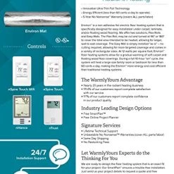 WarmlyYours Environ Electric Radiant Floor Heating Roll, 120V, Install Under Laminate, Carpet, Floating Wood, 9 Sq. Ft 12 WarmlyYours Environ Electric Radiant Floor Heating Roll, 120V, Install Under Laminate, Carpet, Floating Wood, 9 Sq. Ft -Heaters Sales Store 51mnj14NytL