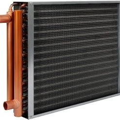 24x24 Heat Exchanger Water To Air, Copper Ports For Outdoor Wood Furnaces, Residential Heating And Cooling, And Forced Air Heating -Heaters Sales Store 51o02EKjUL. AC