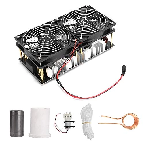 2500W ZVS Induction Heater Heating PCB Board Module, 12-48V DIY High Frequency Induction Heating Machine Module Flyback Driver With Crucible Water Pump Pipe 3 2500W ZVS Induction Heater Heating PCB Board Module, 12-48V DIY High Frequency Induction Heating Machine Module Flyback Driver With Crucible Water Pump Pipe