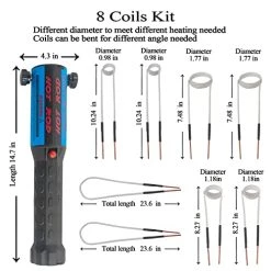 Pakowin Magnetic Induction Heater Tool - 1200W 110V Flameless Handheld Induction Heater Bolt Removal With 8 Coils And Portable Storage Box -Heaters Sales Store 51qwfxUs04L