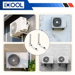 ICOOL Mini Split Wall Mounting Bracket (18.5" L X 15.7" H) For 7000-18000 BTU Universal Ductless Air Conditioners Heat Pumps Compressors, Outdoor Heavy Duty Foldable Condenser Bracket -Heaters Sales Store 51uZTGUTuOL