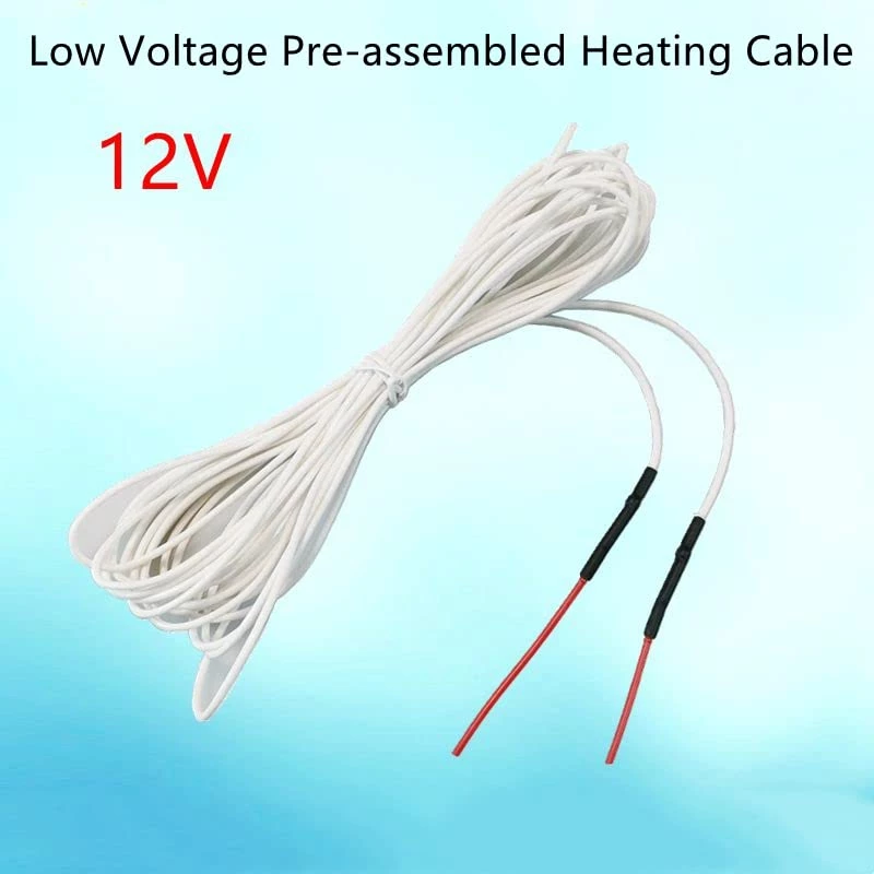 Nob.Yi 12V Pre-assembled Heating Cable Low Voltage Carbon Fiber Heating Wire For DIY Steering Wheel Heating,Self Made Warmer Incubator,Seat Heater (8ft), White 4 Nob.Yi 12V Pre-assembled Heating Cable Low Voltage Carbon Fiber Heating Wire For DIY Steering Wheel Heating,Self Made Warmer Incubator,Seat Heater (8ft), White - Image 2