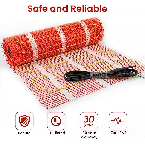 10 Sqft HEATIT Warmmat Electric Radiant Self-adhesive Floor Heat Heating System 6 10 Sqft HEATIT Warmmat Electric Radiant Self-adhesive Floor Heat Heating System - Image 4