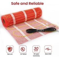 25 Sqft HEATIT Warmmat Electric Radiant Self-adhesive Floor Heat Heating System -Heaters Sales Store 51w9PaXLJOL